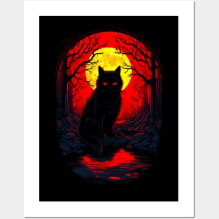 Black cat Posters and Art